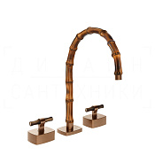 Gessi Jacqueline Смеситель для раковины на 3 отв., без д/к, излив 24-25,5 см, цвет: copper brushed 77217#708