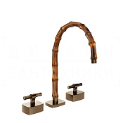 Gessi Jacqueline Смеситель для раковины на 3 отв., без д/к, излив 24-25,5 см, цвет: coffee bronze 77217#761