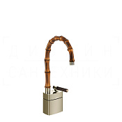 Gessi Jacqueline Смеситель для раковины высокий, без дон. кл., излив 19,5-21,5 см, цвет: nickel PVD 77227#720