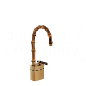 Gessi Jacqueline Смеситель для раковины высокий, без д/к, излив 19,5-21,5 см, цвет: warm bronze PVD 77227#726