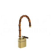 Gessi Jacqueline Смеситель для раковины высок., без д/к, излив 19,5-21,5 см, цвет: brushed brass PVD 77227#727