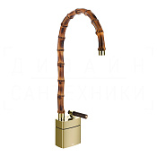 Gessi Jacqueline Смеситель для раковины высокий, без дон. кл., излив 31,3-34,3 см, цвет: brass PVD 77233#710
