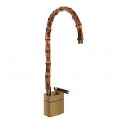 Gessi Jacqueline Смеситель для раковины высокий, без д/к, излив 31,3-34,3 см, цвет: deep bronze PVD 77233#791