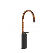 Gessi Jacqueline Смеситель для раковины высокий, без д/к, излив 33,5-36,5 см, цвет: matte black 77237#299