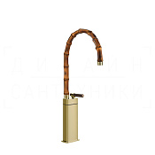 Gessi Jacqueline Смеситель для раковины высокий, без дон. кл., излив 33,5-36,5 см, цвет: brass PVD 77237#710