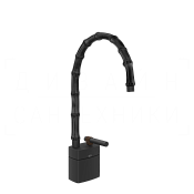 Gessi Jacqueline Смеситель для раковины высокий, без д/к, излив 22,5-25,5 см, цвет: matte black 77329#299
