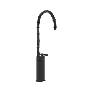Gessi Jacqueline Смеситель для раковины высокий, без д/к, излив 42,3-45,3 см, цвет: matte black 77409#299