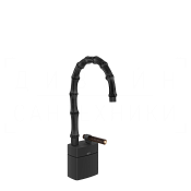 Gessi Jacqueline Смеситель для раковины высокий, без д/к, излив 19,5-21,5 см, цвет: matte black 77427#299