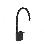 Gessi Jacqueline Смеситель для раковины высокий, без д/к, излив 22,5-25,5 см, цвет: matte black 77429#299