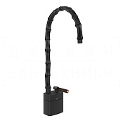 Gessi Jacqueline Смеситель для раковины высокий, без д/к, излив 31,3-34,3 см, цвет: matte black 77433#299