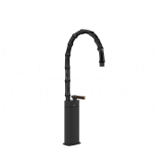 Gessi Jacqueline Смеситель для раковины высокий, без д/к, излив 33,5-36,5 см, цвет: matte black 77437#299