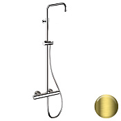 Remer Elegance Душевая система с термостатом, без излива и душа, цвет: ottone spazzolato PVD EQ32ASSDHS