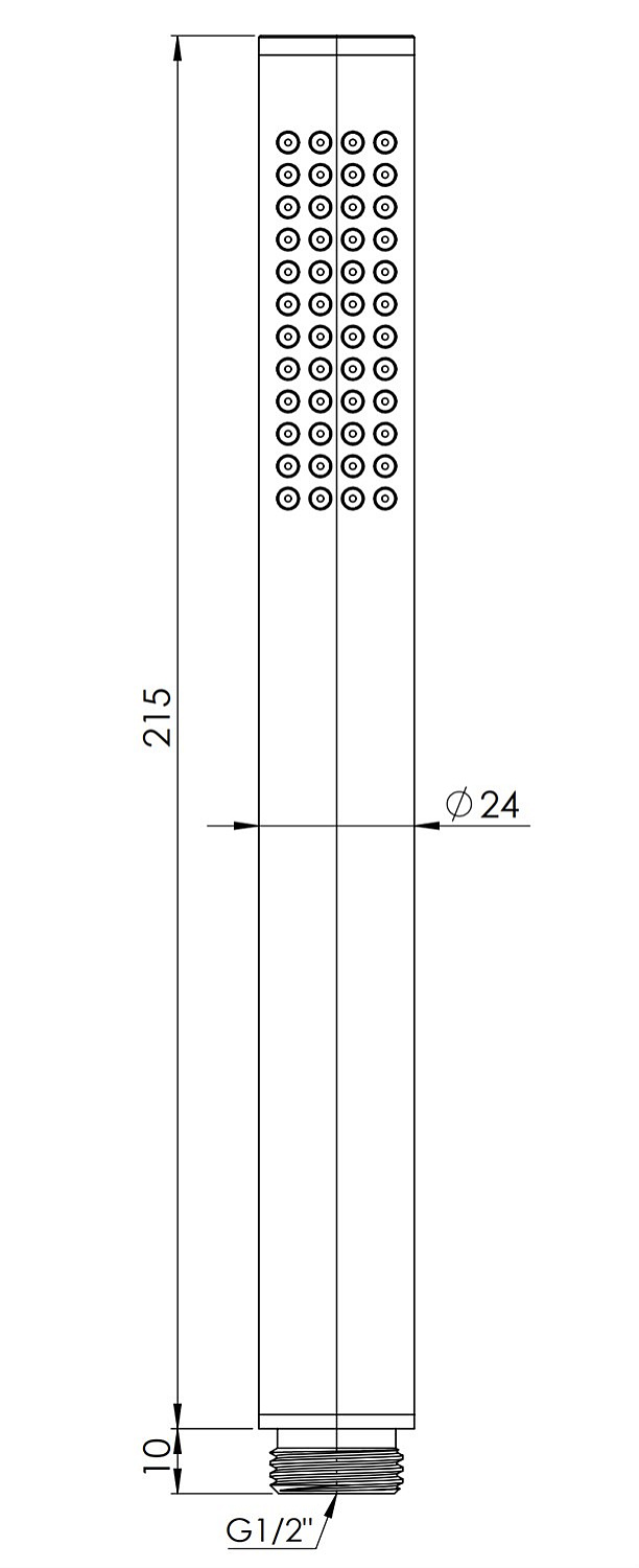 Remer Душевая лейка из латуни, 1 вид струи, цвет: oilbronze 317MCBRX