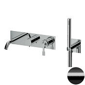 Remer Atelier Смеситель для ванны встраиваемый, 2 потр. внеш. часть, цвет: cromo nero spazzolato AL53D2WBCFP