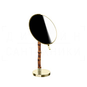 Gessi Jacqueline Косметическое зеркало настольное, 2-х кратное увеличение, цвет: brass PVD 77573#710