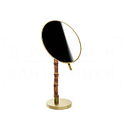 Gessi Jacqueline Косметическое зеркало настольное, 2-х кратное увеличение, цвет: brushed brass PVD 77573#727