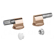 Gessi Total Look Петли плавного закрывания сиденья унитаза с заглушками, цвет: copper PVD 37584#030