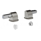 Gessi Total Look Петли плавного закрывания сиденья унитаза с заглушками, цвет: chrome brushed 37584#147