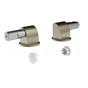 Gessi Total Look Петли плавного закрывания сиденья унитаза с заглушками, цвет: finox brushed nickel 37584#149