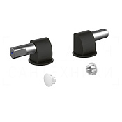 Gessi Total Look Петли плавного закрывания сиденья унитаза с заглушками, цвет: aged bronze 37584#187