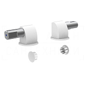 Gessi Total Look Петли плавного закрывания сиденья унитаза с заглушками, цвет: matte white 37584#279