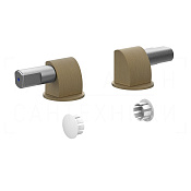 Gessi Total Look Петли плавного закрывания сиденья унитаза с заглушками, цвет: antique brass 37584#713