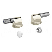 Gessi Total Look Петли плавного закрывания сиденья унитаза с заглушками, цвет: nickel PVD 37584#720
