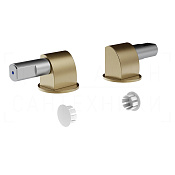 Gessi Total Look Петли плавного закрывания сиденья унитаза с заглуш., цвет: warm bronze brushed PVD 37584#726