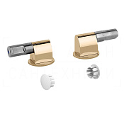 Gessi Total Look Петли плавного закрывания сиденья унитаза с заглушками, цвет: warm bronze PVD 37584#735