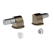 Gessi Total Look Петли плавного закрывания сиденья унитаза с заглуш., цвет: coffee bronze brushed 37584#761