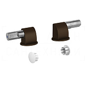 Gessi Total Look Петли плавного закрывания сиденья унитаза с заглушками, цвет: dark bronze 37584#845