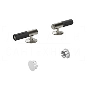 Gessi Total Look Петли плавного закрывания сиденья унитаза с заглушками, цвет: chrome brushed 39184#147