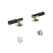 Gessi Total Look Петли плавного закрывания сиденья унитаза с заглушками, цвет: finox brushed nickel 39184#149