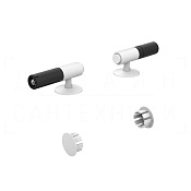 Gessi Total Look Петли плавного закрывания сиденья унитаза с заглушками, цвет: matte white 39184#279