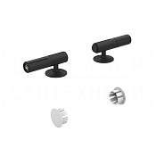 Gessi Total Look Петли плавного закрывания сиденья унитаза с заглушками, цвет: matte black 39184#299