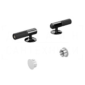 Gessi Total Look Петли плавного закрывания сиденья унитаза с заглушками, цвет: black metal PVD 39184#706