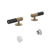 Gessi Total Look Петли плавного закрывания сиденья унитаза с заглушками, цвет: antique brass 39184#713