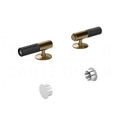 Gessi Total Look Петли плавного закрывания сиденья унитаза с заглуш., цвет: deep bronze brushed PVD 39184#791