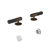 Gessi Total Look Петли плавного закрывания сиденья унитаза с заглушками, цвет: dark bronze 39184#845