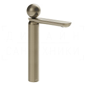 Gessi Perle Смеситель для раковины высокий, без дон. кл., излив 27,4 см, цвет: finox brushed nickel 74004#149