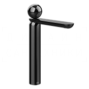 Gessi Perle Смеситель для раковины высокий, без донного клап., излив 27,4 см, цвет: black metal PVD 74004#706