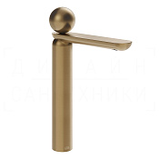 Gessi Perle Смеситель для раковины высокий, без д/к, излив 27,4 см, цвет: warm bronze brushed PVD 74004#726
