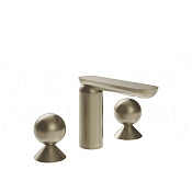 Gessi Perle Смеситель для раковины на 3 отв., без д/к, излив 13,2 см, цвет: finox brushed nickel 74005#149