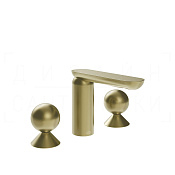 Gessi Perle Смеситель для раковины на 3 отв., без д/к, излив 13,2 см, цвет: brushed brass PVD 74005#727