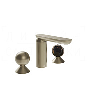 Gessi Perle Смеситель для раковины на 3 отв., без д/к, излив 13,2 см, цвет: finox brushed nickel 74025#149