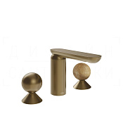 Gessi Perle Смеситель для раковины на 3 отв., без д/к, излив 13,2 см, цвет: deep bronze brushed PVD 74035#791