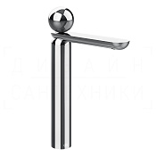 Gessi Perle Смеситель для раковины высокий, с донным клапаном, излив 27,4 см, цвет: chrome 74053#031
