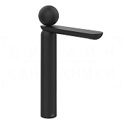 Gessi Perle Смеситель для раковины высокий, с донным клапаном, излив 27,4 см, цвет: matte black 74053#299