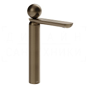 Gessi Perle Смеситель для раковины высокий, с д/к, излив 27,4 см, цвет: coffee bronze brushed PVD 74053#761