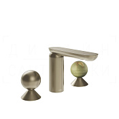 Gessi Perle Смеситель для раковины на 3 отв., без д/к, излив 13,2 см, цвет: finox brushed nickel 74055#149